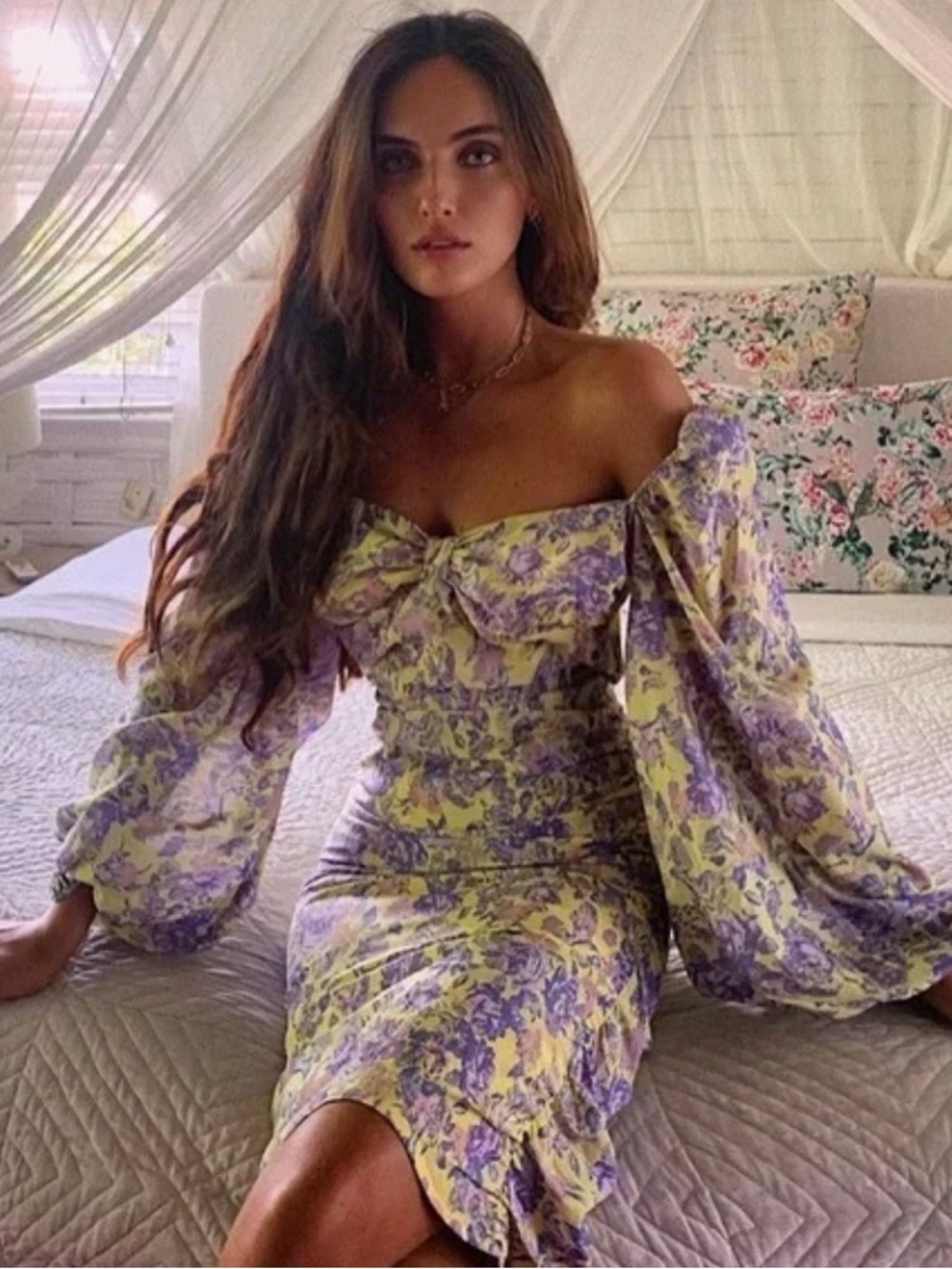 FOR LOVE & LEMONS Maui Midi Dress – Size Medium – Great condition